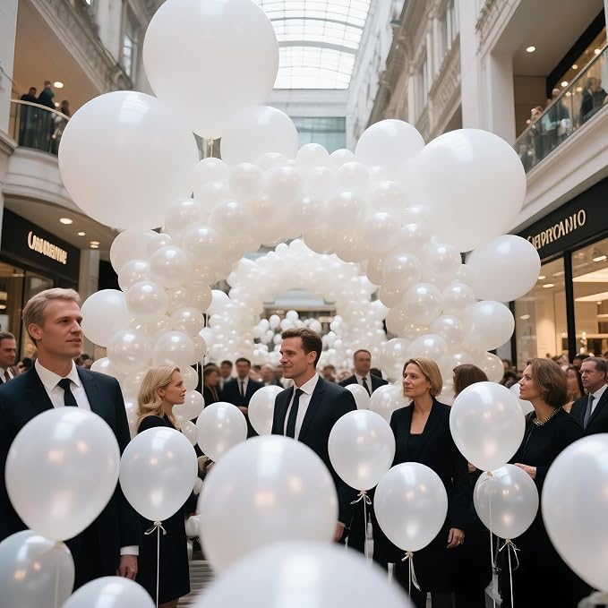 Pearl White Balloon 110pcs, 12 Inch Thickened Latex Party Balloons Helium - Image 6