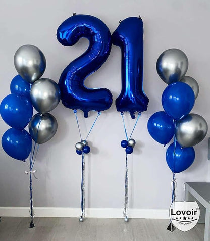 Navy Blue 23 Number Balloons, 40 Inch Giant Number 23 Balloons Foil Mylar - Image 6