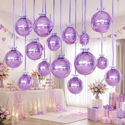Purple Round Foil Balloons - Image 4