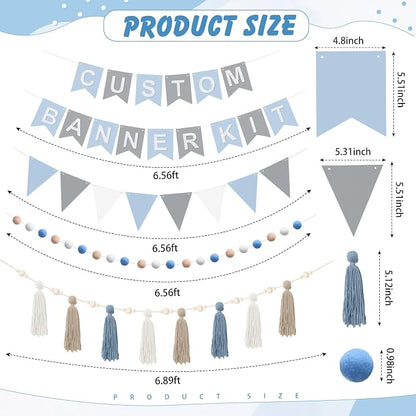 SmoothNovelty 139 Pcs Felt DIY Custom Banner Kit Include 104 Letters 18 - Image 2