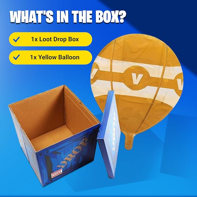 Loot Drop Box with Yellow Balloon – Large 14” Gift Box - Image 4