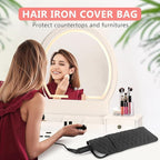 Heat Resistant Hair Tools Organizer Bag Portable Travel Storage Cover Pouch for Hair Straighteners, Curling Irons, Flat Irons and Hot Styling Tools(13.8" x 5.5")