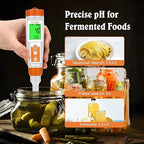 Smart pH Meter for Food - Digital pH Tester with All Accessories | YINMIK Lab pH Meter | pH Thermometer for Food | Professional pH Reader for Hot Sauce, Dough, Cosmetic, Fermentation, Kombucha, Wine