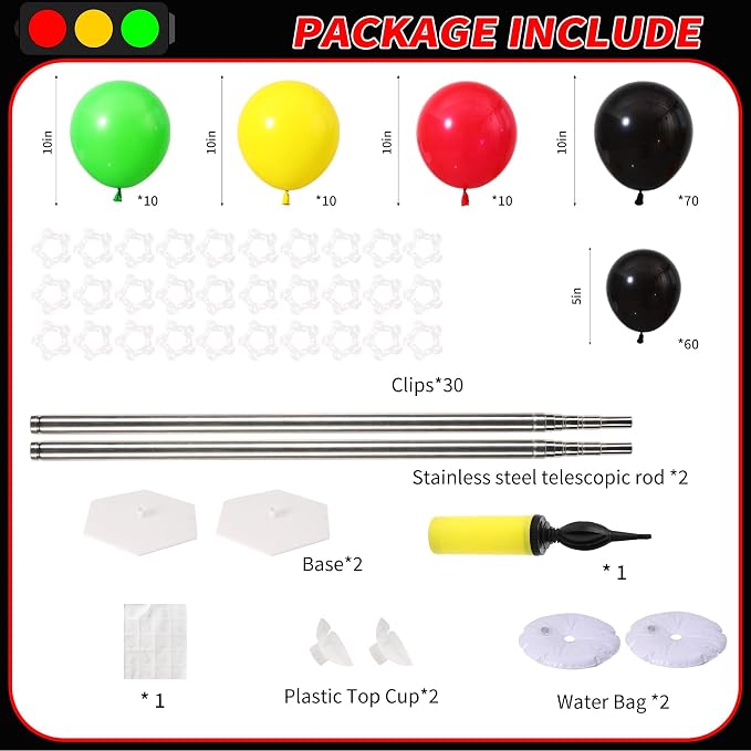 Traffic Light Balloon Column Stand Kit 2 Sets - Image 3