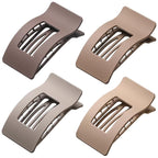 4 PCS Flat Hair Clips, Large Flat Claw Clips for Women Girls, Strong Hold French Hair Clips for Thick Thin Hair, Stylish Classic Hair Barrettes(Matte Finish)