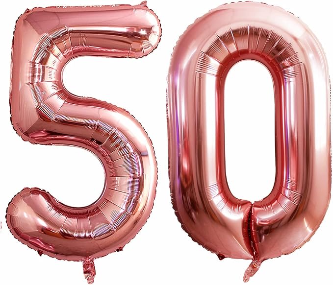 Number 50 Balloons for 50th Birthday Party Decorations, 42 Inch Jumbo Foil by GOER