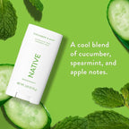 Native Deodorant Contains Naturally Derived Ingredients, 72 Hour Odor Control | Deodorant for Women and Men, Aluminum Free with Baking Soda, Coconut Oil and Shea Butter | Cucumber & Mint