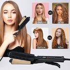 2 Inch Hair Crimper for Volumizing & Textured Styles, Ceramic Crimping Iron with Anti-Static Technology, 4 Adjustable Heat Settings 300°F-450°F, 110-240V Travel Hair Styling Tool for Women