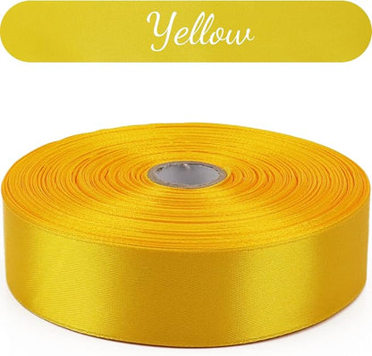 Nsilu 1 inch Yellow Ribbon for Gift Wrapping 50 Yards Perfect Wedding Party - Image 5