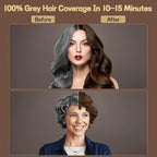 Dark Brown Hair Dye Shampoo, Hair Color Shampoo for Women, 3 in 1 Hair Dye for Gray Hair 100% Grey Hair Coverage/Instant/Herbal Ingredients 17.6 OZ