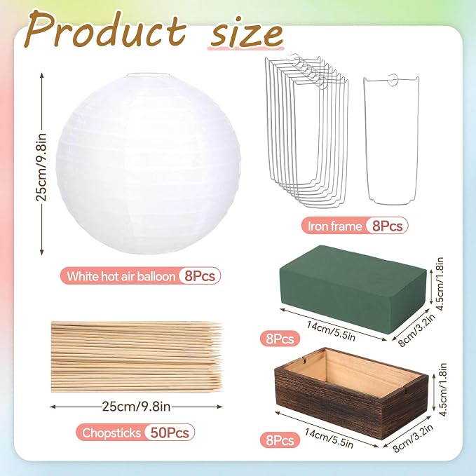 8 Sets Hot Air Balloon Table Centerpieces Kit All-In-One Hot Air Balloon - Image 3