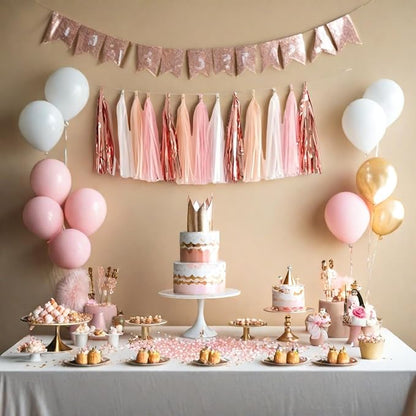We Moment Tissue Paper Tassels Party Tassel Garland Banner - Image 4