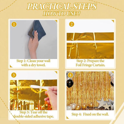DECOCKRAT 3 Pack Foil Fringe Backdrop - Image 2