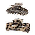 Large Hair Claws Clips, Hair Clips for Women, Acetate Claw Clips Hold Non-Slip, 4.33“Jaw Clip Big Barrettes Stylish Hair Accessories for Thick/Nomal/Thin Curly Hair, 2Pack (Black Brown)
