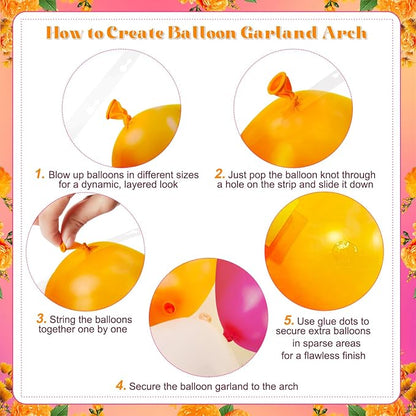 Pink and Orange Balloon Arch Kit - Image 6