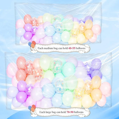 4Pcs Clear Balloon Drop Bag, Thickened Plastic Balloon Storage Bag Include 2Pcs - Image 4