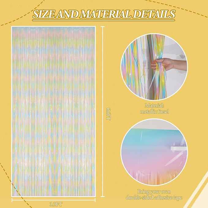 DECOCKRAT 2 Pack Foil Fringe Backdrop - Image 2