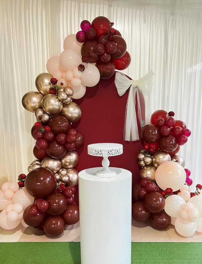 Burgundy Balloon Garland Arch Kit - Image 5