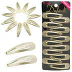 Dofash Snap Hair Clips Metal Grips 5CM/2 IN Barrettes for Thin Hair Basic Hair Accessories Hair Barrettes 12PCS (Blonde)