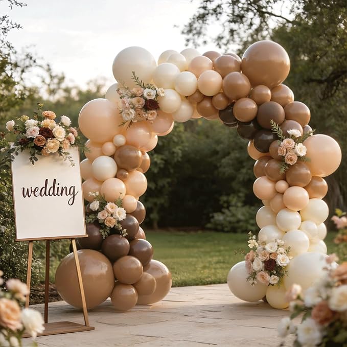 Brown Beige Nude Balloons Neutral Arch Kit, Party Decor. | Nude, coffee brown - Image 6