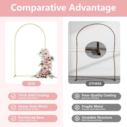 Metal Arch Backdrop Stand, 6FT+5FT+4FT Wedding Arch Frame, Balloon Arch Backdrop - Image 3