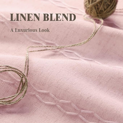 Pink 100% Boho Blackout Curtains 84 Inch 2 Panels - Image 5