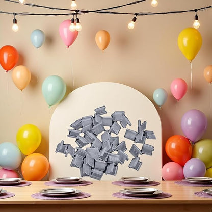 100Pcs Transparent V-Shaped Sealing Balloon Clips - Image 7