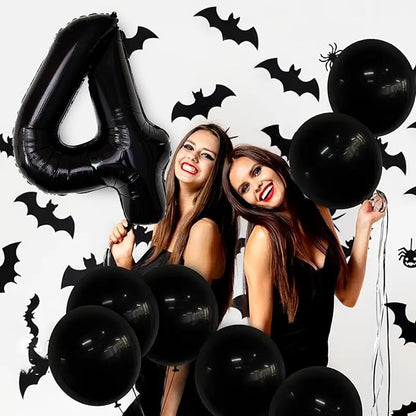 Number Balloons Black Party Balloon - Image 5