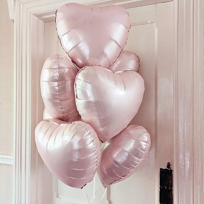 Baby Pink Heart Balloons, 18Inch Pastel Pink Helium Polyester Film Balloon - Image 5