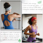 6 Packs Wide Headbands for Women Stretch Headband Boho Women's Hair Band Turban Girls Accessories Non Slip Sports Headbands for Women