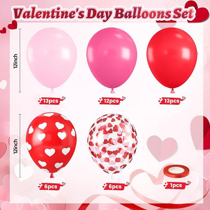 Red and Pink Balloons, Valentine's Day Balloon - Image 2