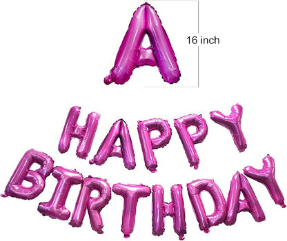 Rose Pink Happy Birthdays Banner - Image 2