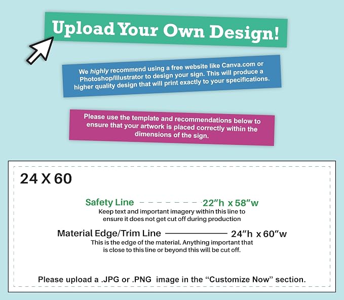 CustomForMe Personalized Vinyl Banner – Vinyl Printed Customizable Banner - Image 3