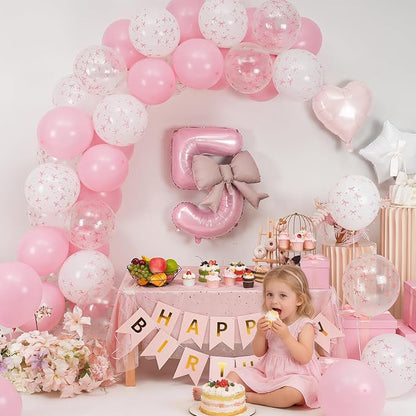 5th Pink Bow Birthday Decorations - Image 4