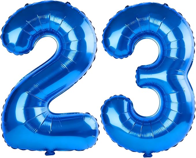 40 Inch Number 23 Balloons for 23rd Birthday Party Decorations, 0-100 Dark Blue by FOBELEC