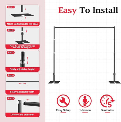 EMART 10x10ft Heavy Duty Backdrop Stand Frame - Image 6