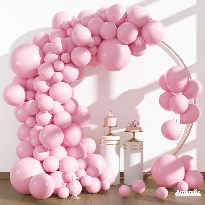Amandir 153pcs Light Pink Balloons Arch Garland Kit Different Sizes | 18 12 10 - Image 2