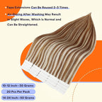 Full Shine Tape in Extensions Real Human Hair 20PCS Color 330 Orange Highlight 800 Blonde Seamless Tape in Hair Extensions Human Hair 50grams Tape ins Human Hair Extensions 22 Inch Add Length