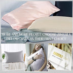 ZIMASILK 100% Pure Mulberry Silk Pillowcase for Hair and Skin Health,Soft and Smooth,Both Sides Premium Grade 6A Silk,600 Thread Count,with Hidden Zipper,1pc (King 20''x36'',Silver Grey)