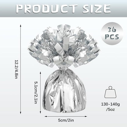 36 Pcs Metallic Balloon Weights Set Heavy Solid Metallic Anchor Balloon Holder - Image 2