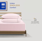THREAD SPREAD 100% Cotton King Size Pillow Cases Set of 2-400 Thread Count Pillow Cases King Size Set of 2 (Blush), Luxuriously Soft Hotel Quality Sateen Weave Pillowcases, Crisp & Cool
