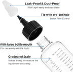 15 Pack Applicator Bottles for Hair, 8.5oz Hair Dye Plastic Squeeze Bottle with Twist-On Top Tip Cap and Clear Graduated Scale