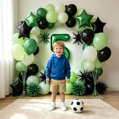 TONIFUL 5th Birthday Balloons Kit 40 Inch Dark Green Large Number 5 Balloon | - Image 6