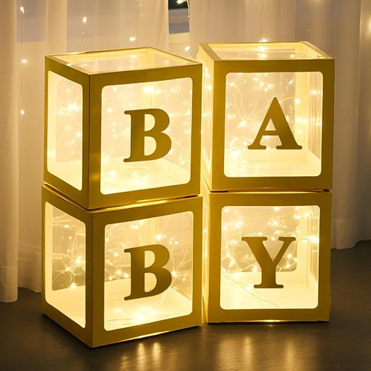 Ledido Baby Boxes with Letters & Fairy Lights by Ledido