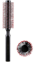 PERFEHAIR Small Round Hair Brush for Blow Drying with Soft Nylon Bristles-Wooden Handle, 1.5 inch