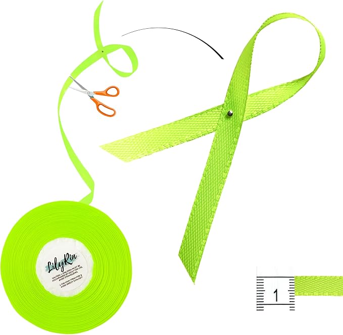 Key Lime Ribbon 1/4 Inches 36 Yards Satin Roll Perfect - Image 4
