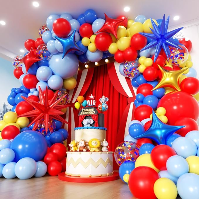Carnival Balloon Garland Arch Kit 153pcs by PTGOLUO