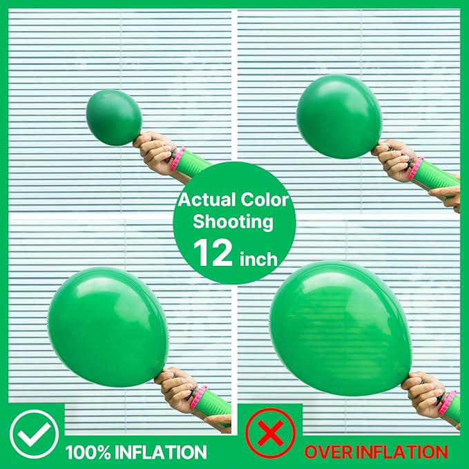 PartyWoo Green Balloons 100pcs Latex Helium Balloons 12 Inch | Birthday Baby - Image 3