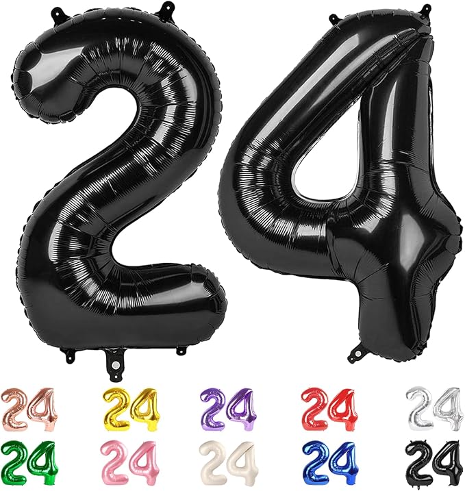 24 Balloon Numbers Large 40Inch by Mluchee