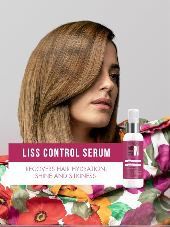 Salon In Recamier Liss Control Hair Serum 2.87 oz – Anti-Frizz & Volume Control Serum for Smooth, Shiny Hair